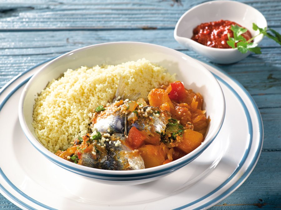 Recette de couscous aux filets de sardines à la soussienne - Graine moyenne Le Renard