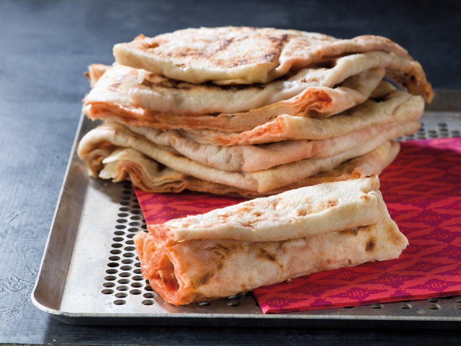 Recette de Mhadjebs crêpes algériennes farcies