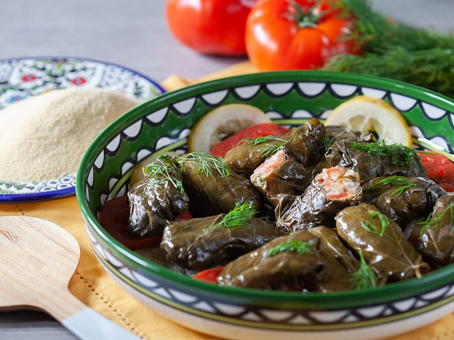 Recette de feuilles de vigne à la semoule Le Renard